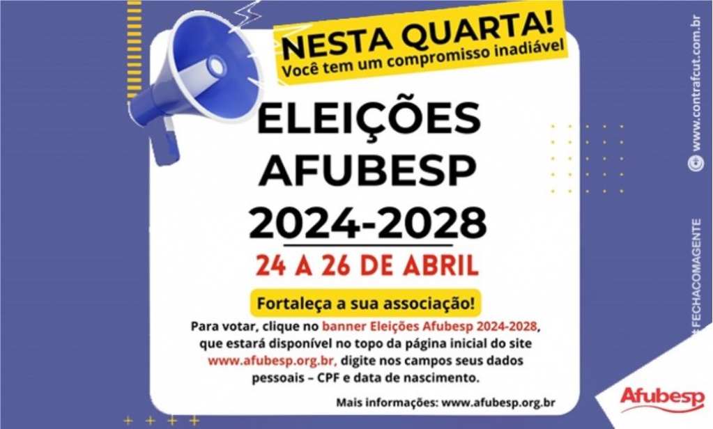 Sindicato dos Bancrios de Presidente Prudente - Eleies da Afubesp comeam nesta quarta-feira (24)