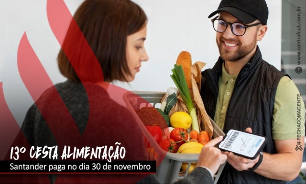 Sindicato dos Bancrios de Presidente Prudente - Santander paga 13 cesta alimentao no dia 30 de novembro