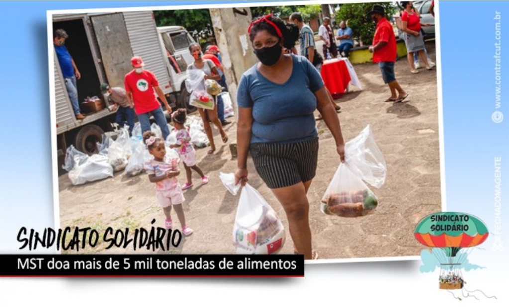 Sindicato dos Bancrios de Presidente Prudente - MST doa 1 milho de marmitas e 5 mil toneladas de alimentos na pandemia