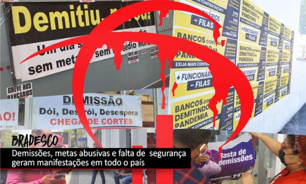 Sindicato dos Bancrios de Presidente Prudente - Bancrios protestam contra demisses no Bradesco