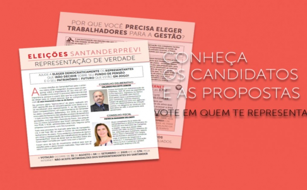 Sindicato dos Bancrios de Presidente Prudente - Eleio do SantanderPrevi comea no dia 31. Participe!